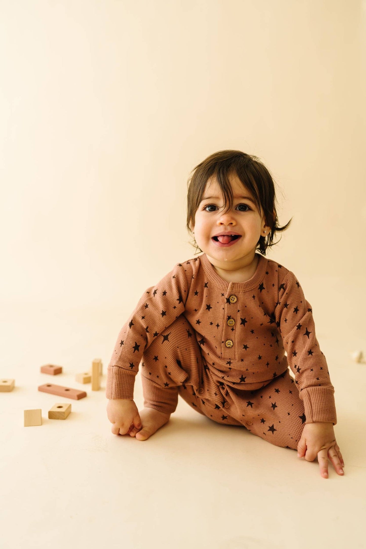 Button Romper - Starstruck