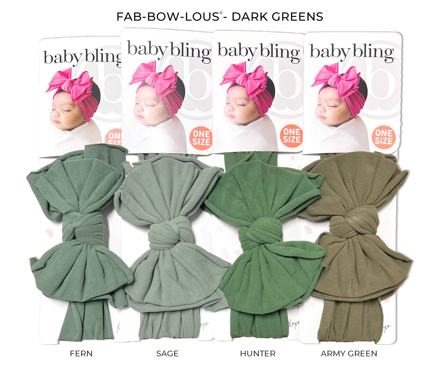 Baby Bling Bow- Sage