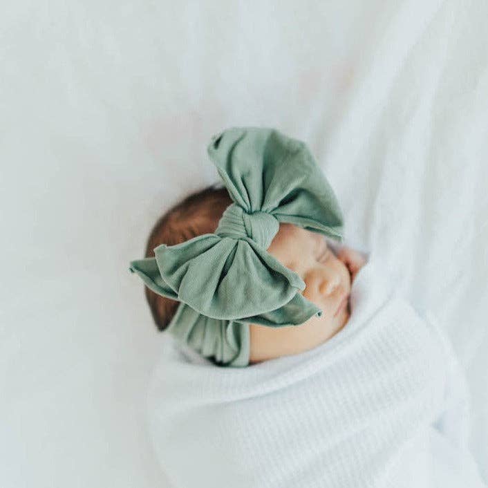Baby Bling Bow- Sage