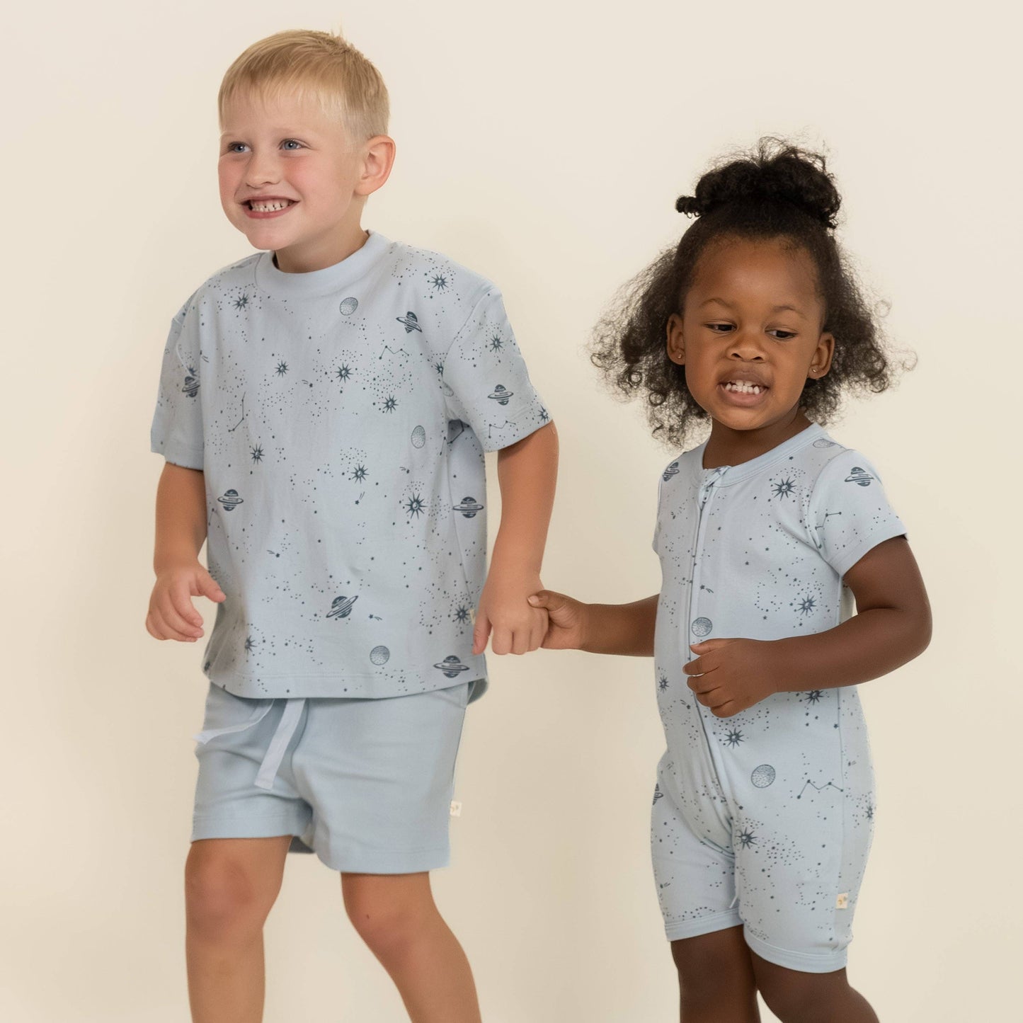 Organic Relaxed Tee & Shorts Set - Celestial
