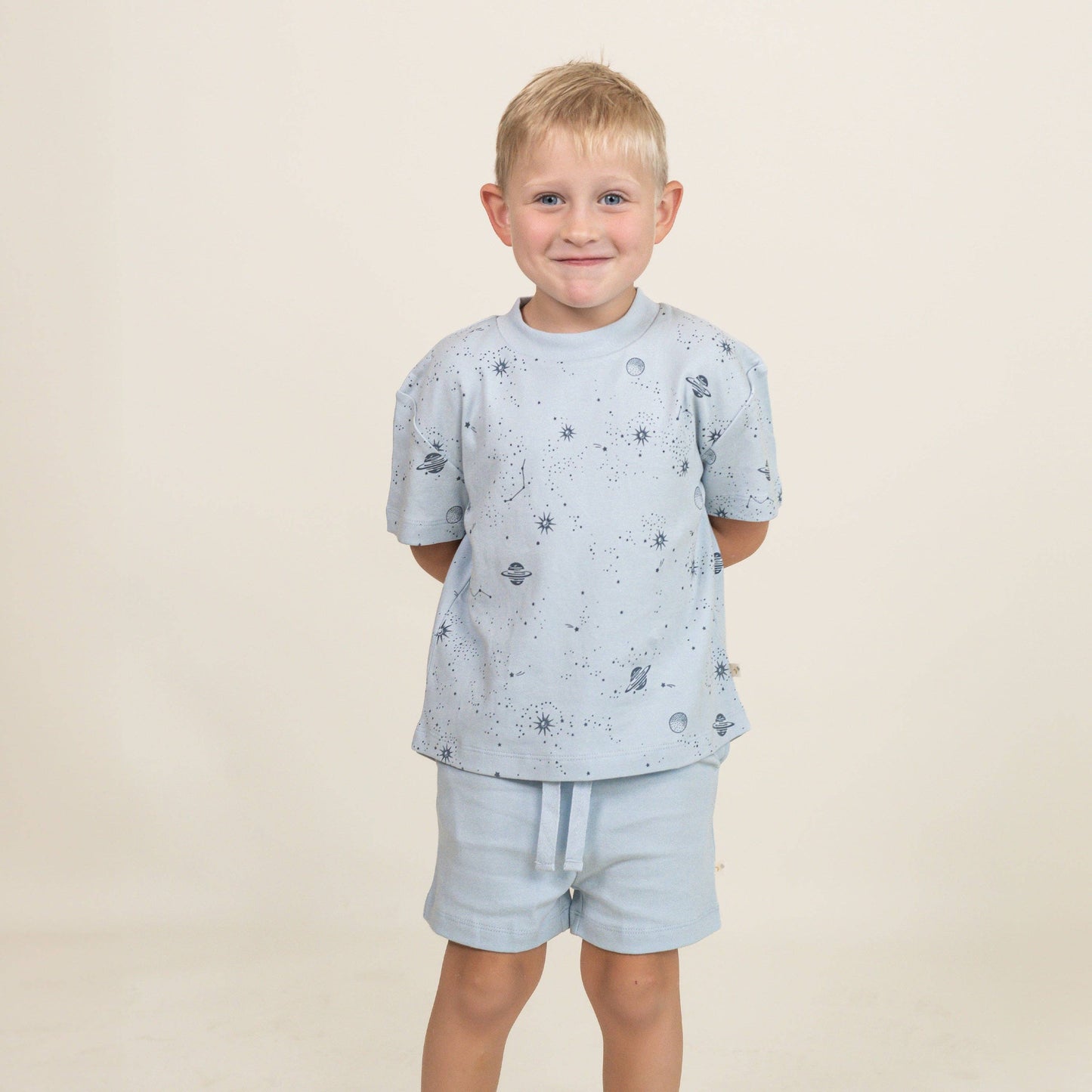 Organic Relaxed Tee & Shorts Set - Celestial