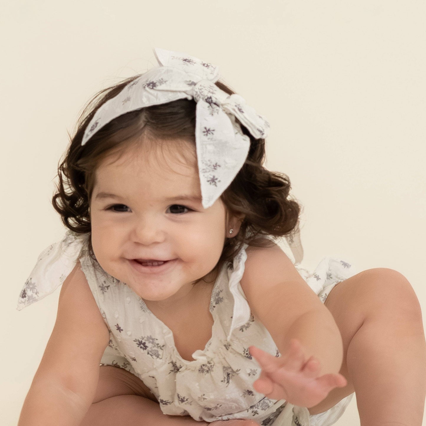 Organic Hair Bow Clip - Pastel Bloom