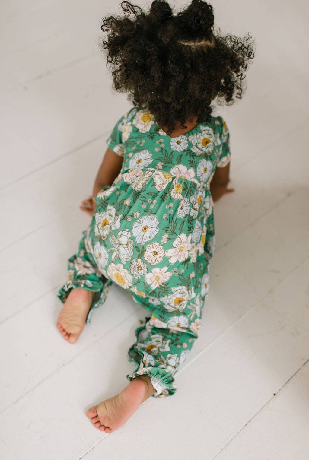 Rosie Romper in Vintage Greens | Fall Baby Clothing