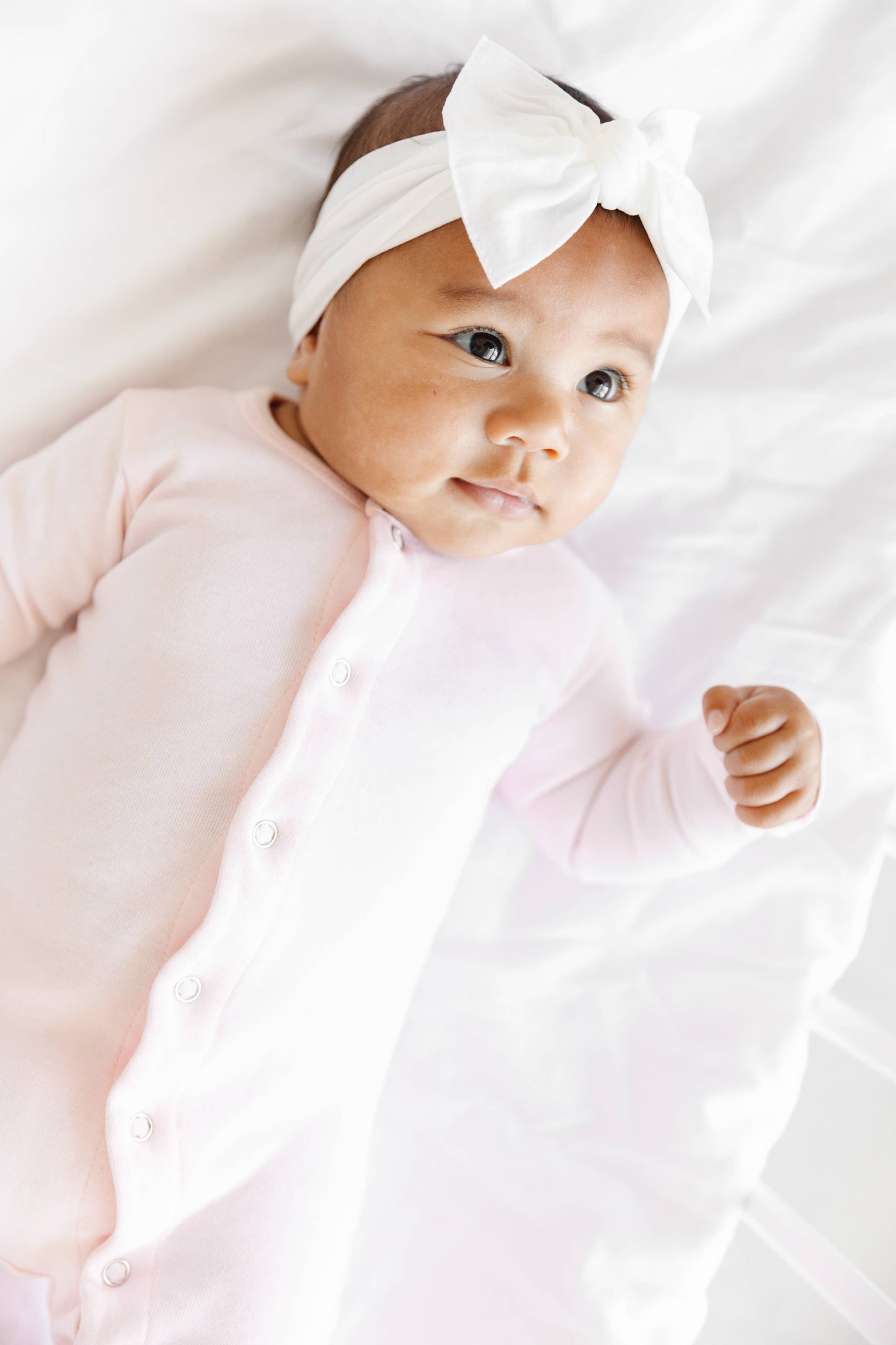 Baby Bling Bow- Ivory