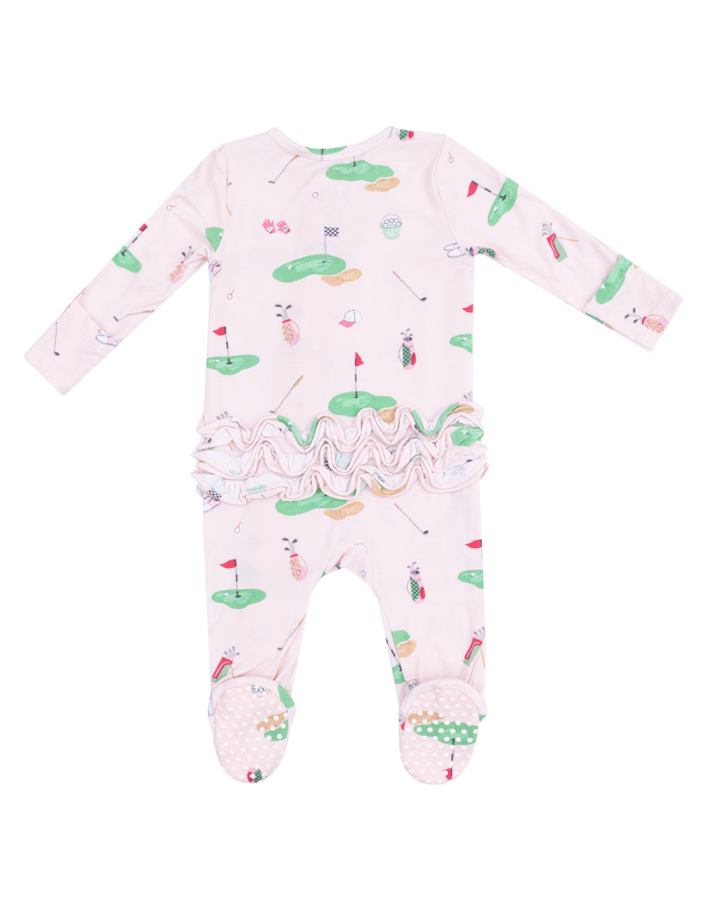 Pink Golf Things 2 Way Zipper Footie