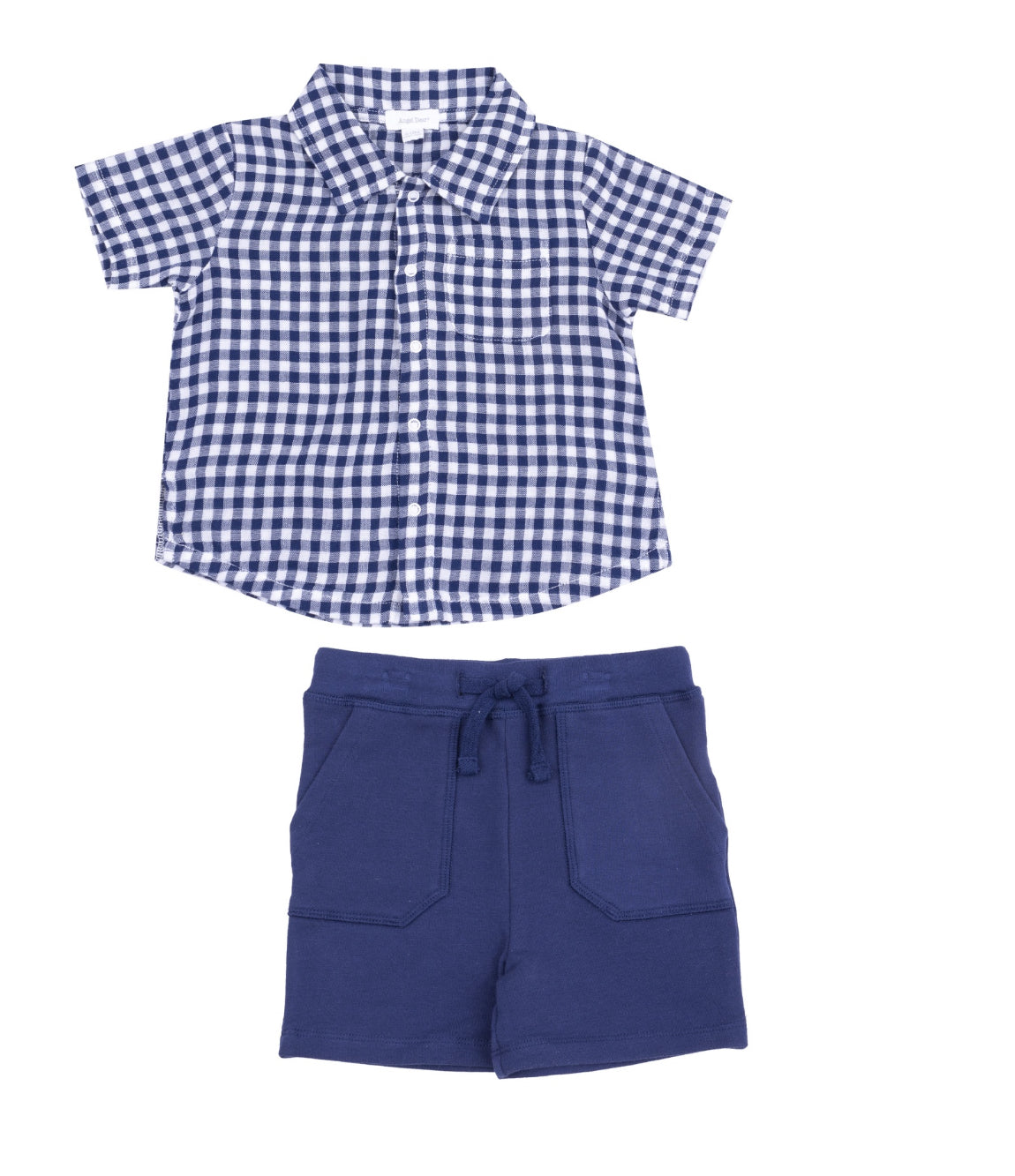 Gingham Button Down Short Set