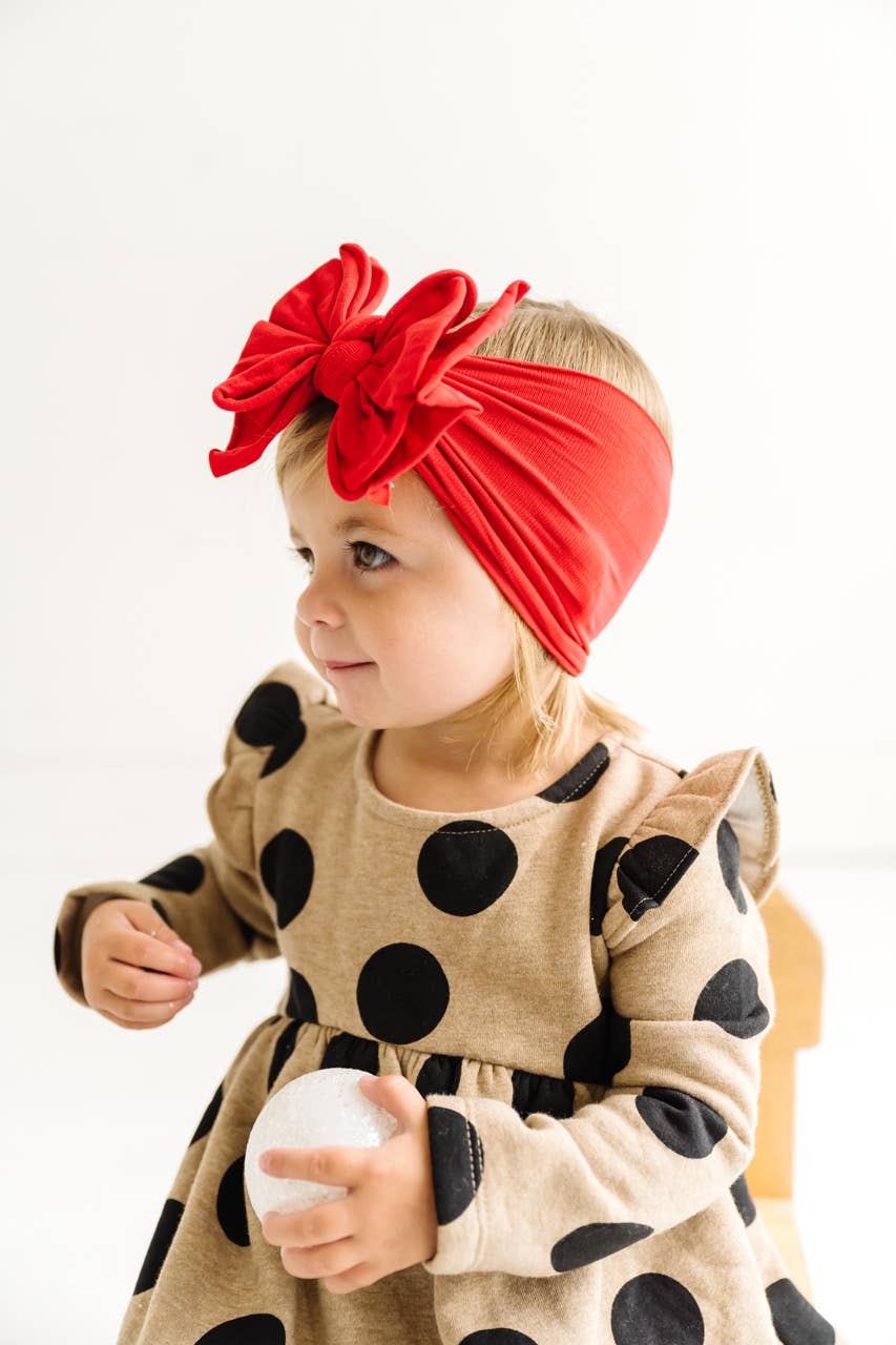 Baby Bling Bow-Cherry Red