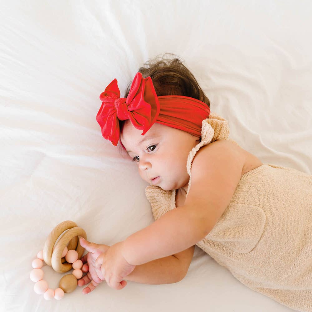 Baby Bling Bow-Cherry Red
