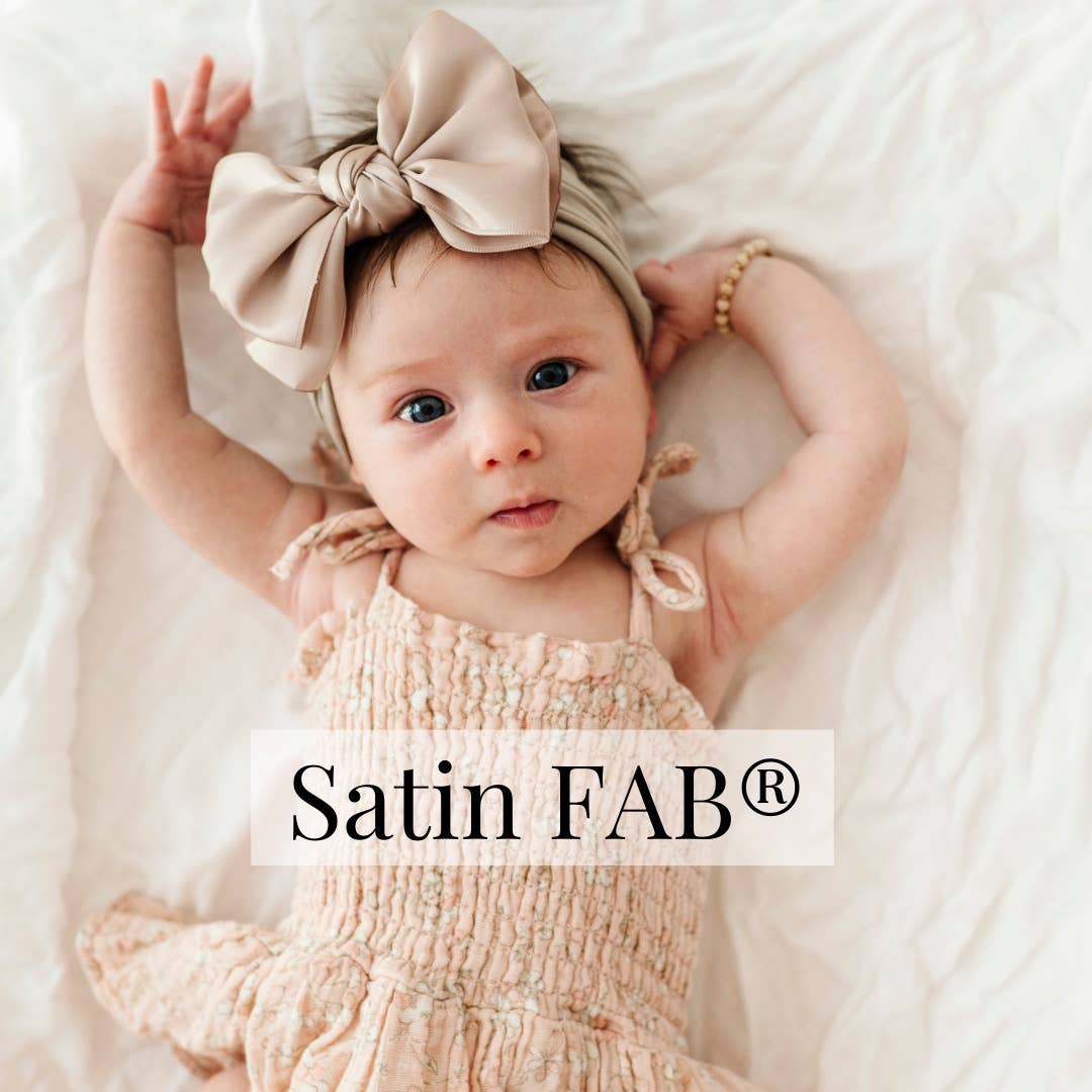 Baby Bling® Satin FAB® soft nylon headband with satin bow