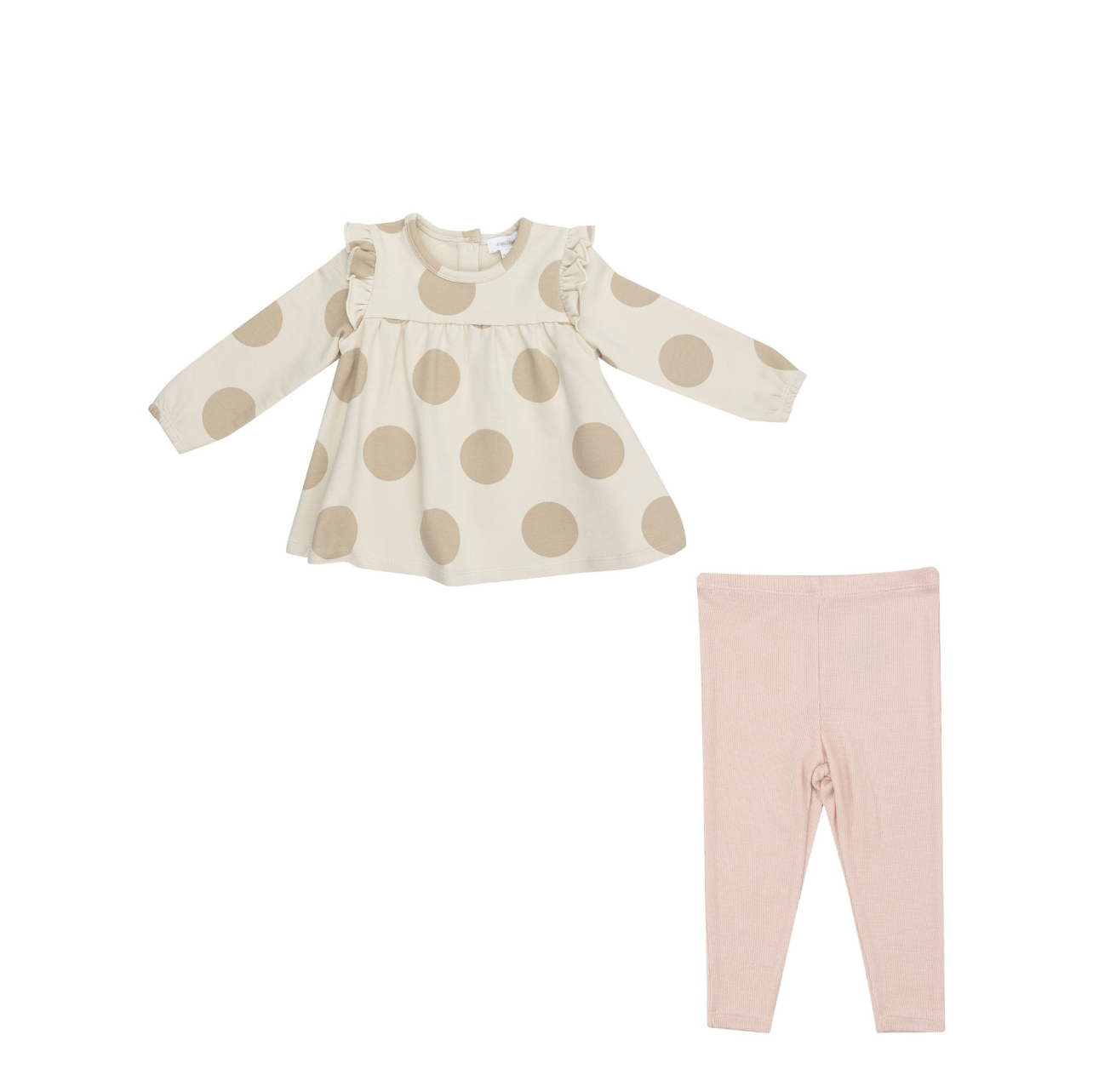 French Terry Beige Dot - Sweatshirt + Legging