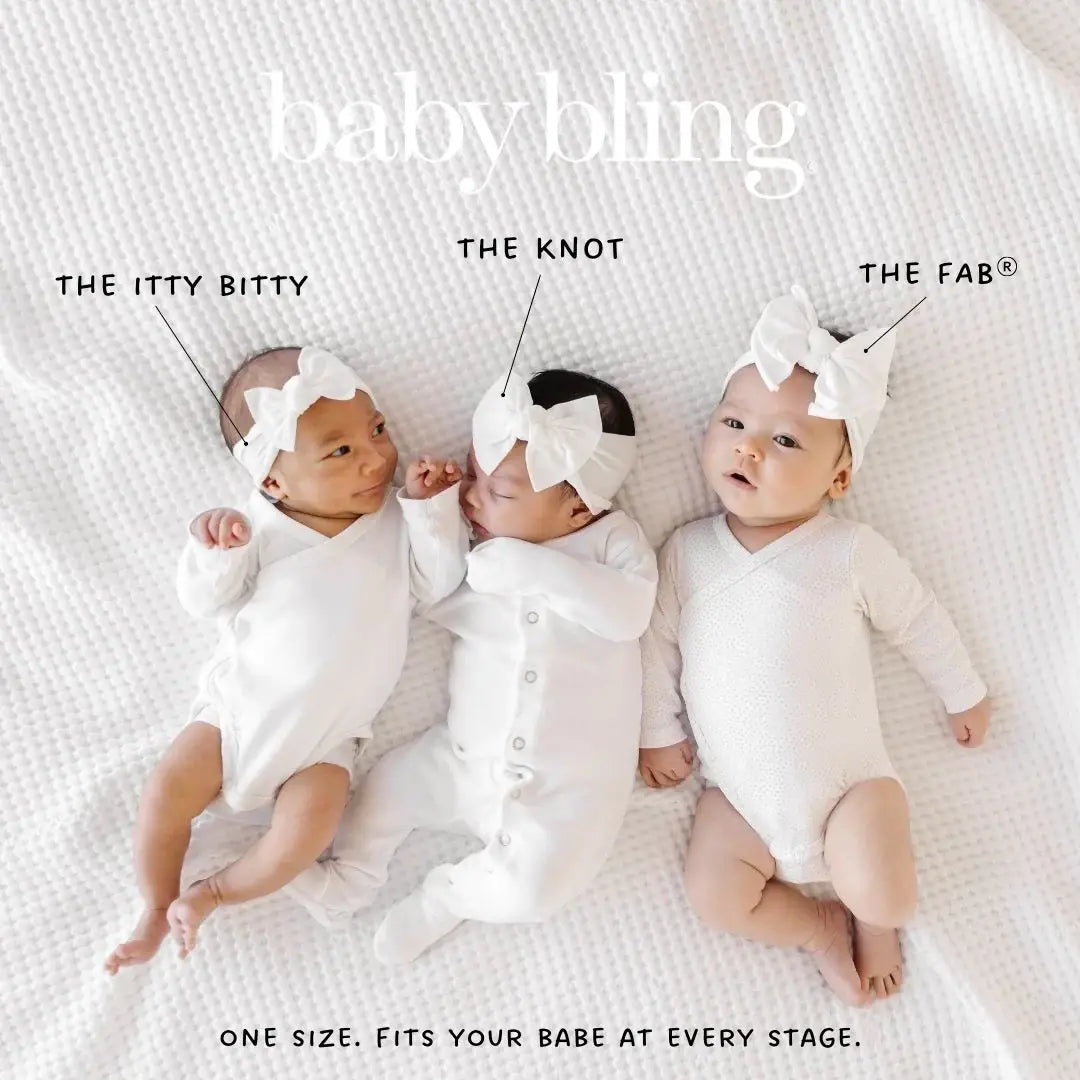 Baby Bling Itty Bitty Bow- Ivory