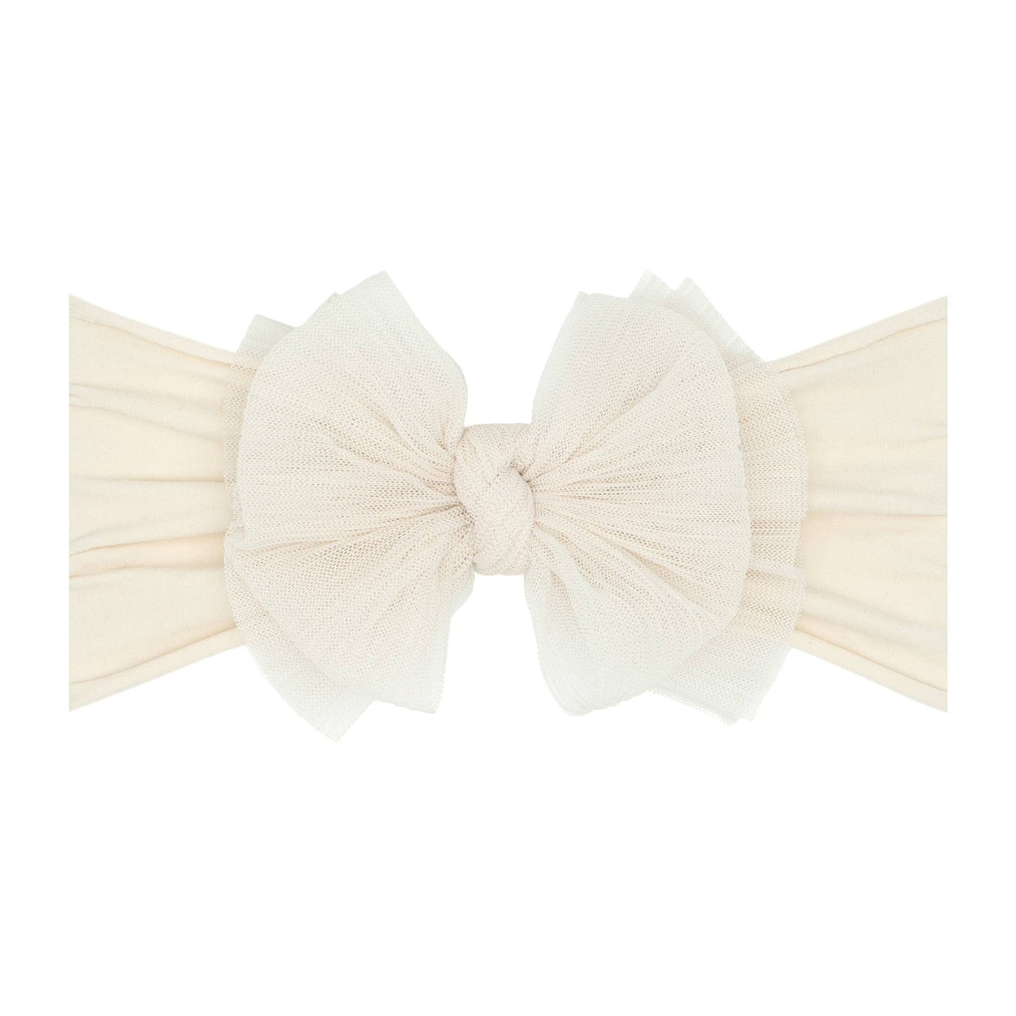 Baby Bling® Tulle FAB® soft nylon headband with tulle bow