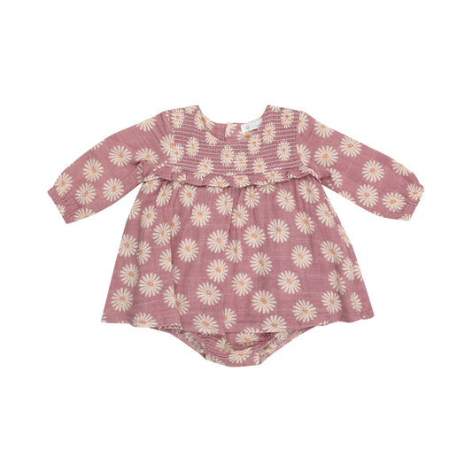 Daisy Dynamo - Smocked Ruffle Bubble W/ Skirt